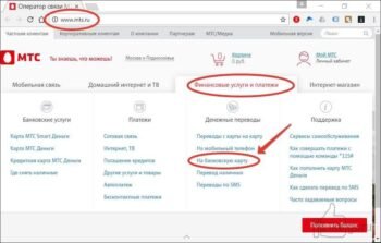 Алгоритм проведения операции через официальный сайт