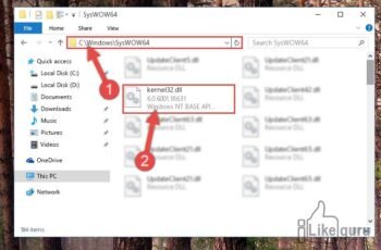 Копирование файла Kernel32.dll в папку C:\Windows\SysWOW64