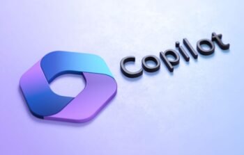 Valencia, Spain - May, 2023: Microsoft Copilot combines the Microsoft 365 apps, Microsoft Graph and Artificial Intelligence. Isolated 3D logo on a sur