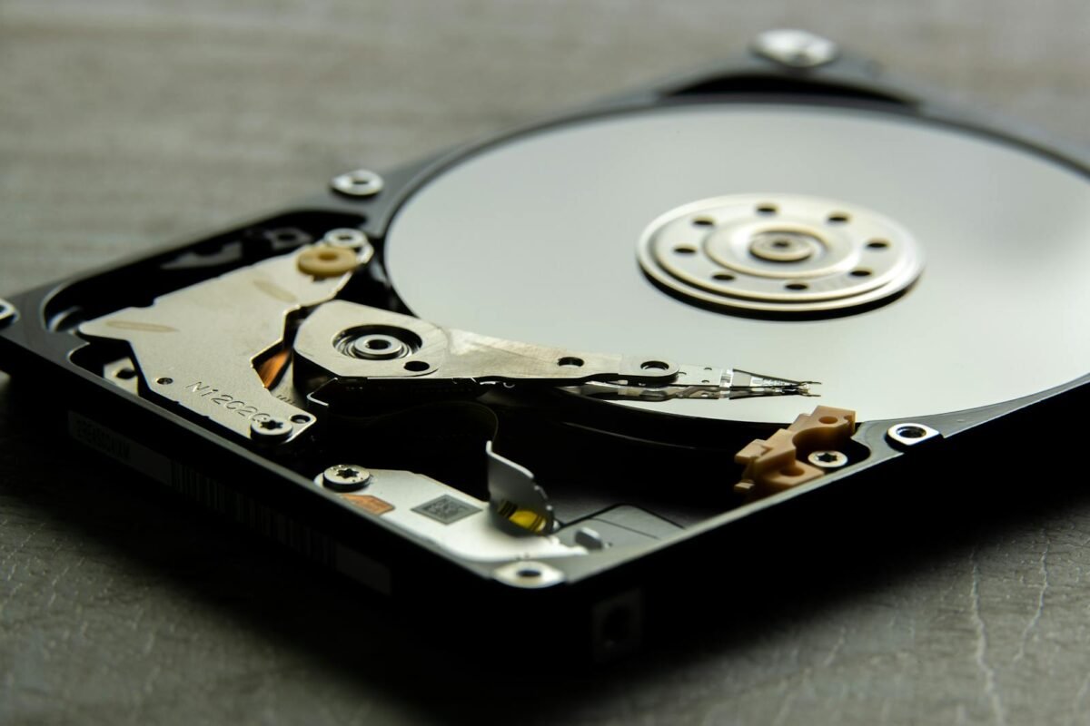 Black and Silver Hard Disk Drive